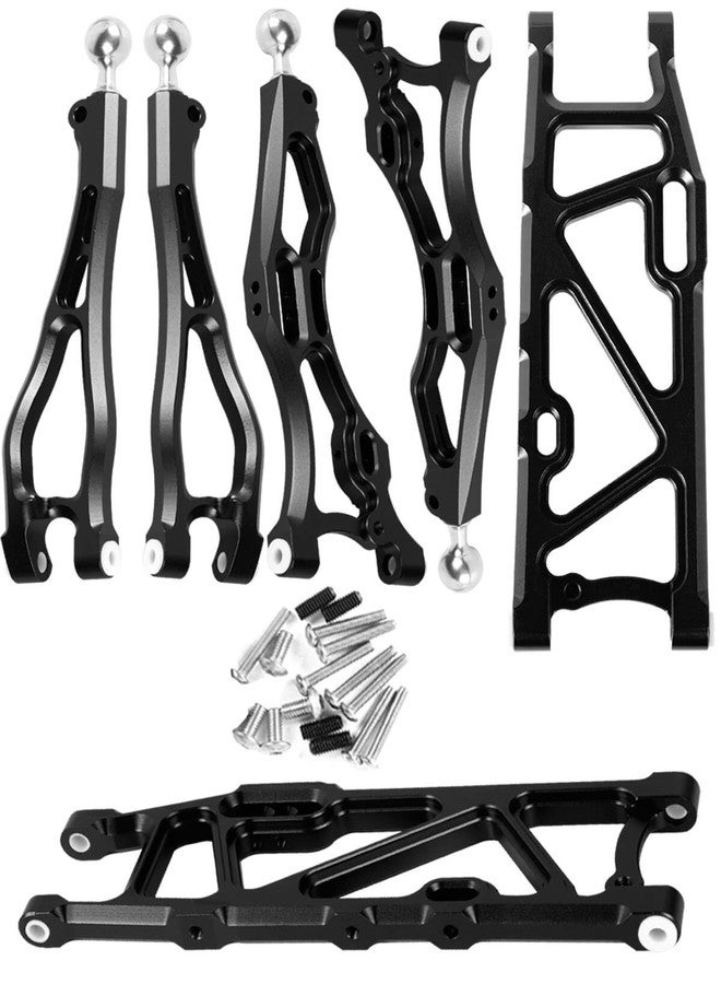 ARRCat Aluminum Front & Rear Suspension Arms Upgrades Part for 1/8 Outcast 6S BLX,Kraton 6S BLX,Notorious 6S BLX,Talion 6S BLX,ARRCat 6pcs Lower Upper Swing Arm Set Hops up w/Pivot Balls,Black - Image 1